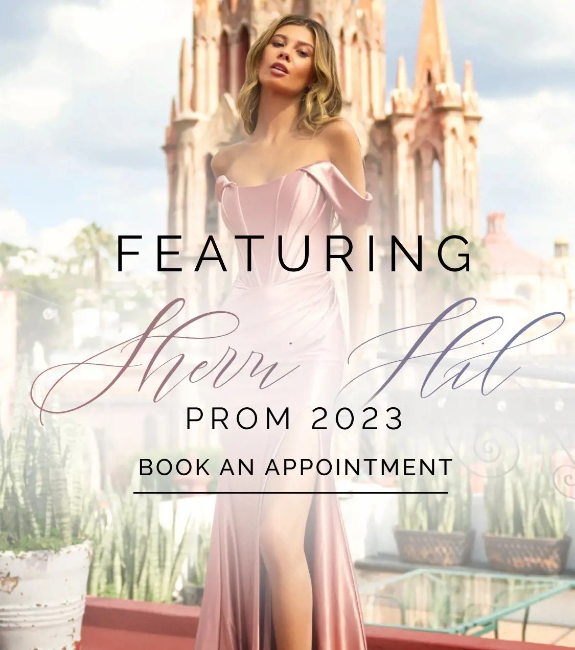 Model Wearing Sherri Hill Prom Dress