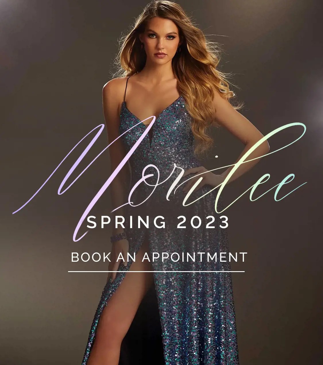 Model Wearing Morilee Prom Dress