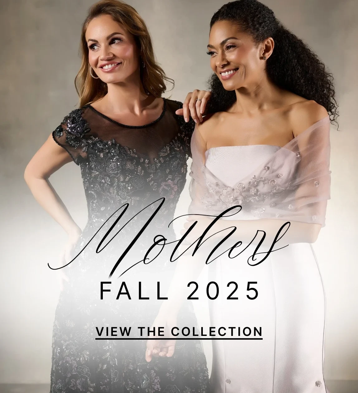 Models wearing Christina Wu Elegance mother of the bride gowns, mobile banner