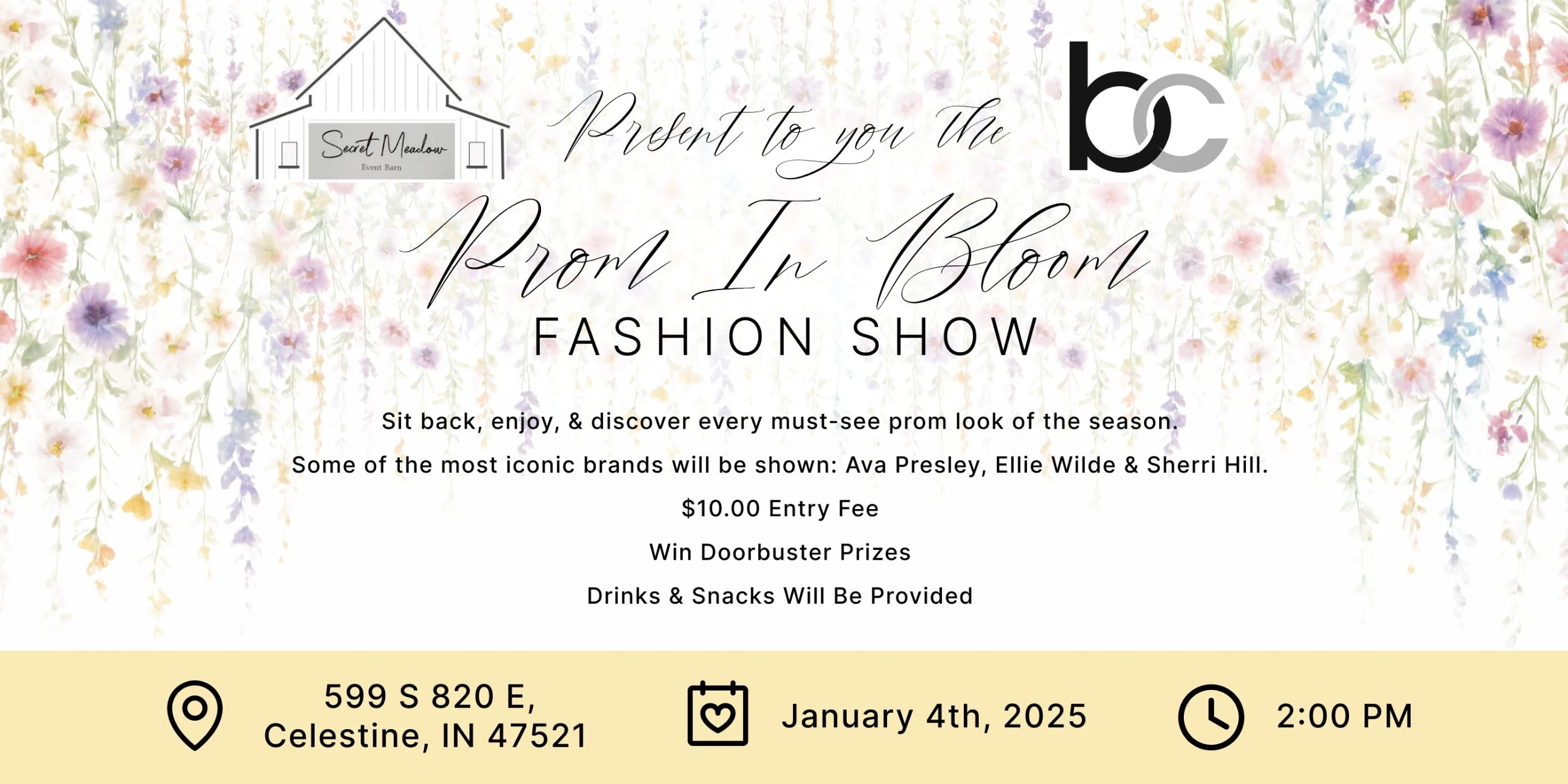Prom in Bloom Fashion Show desktop banner